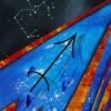 Sagittarius Zodiac Sign acrylic paint