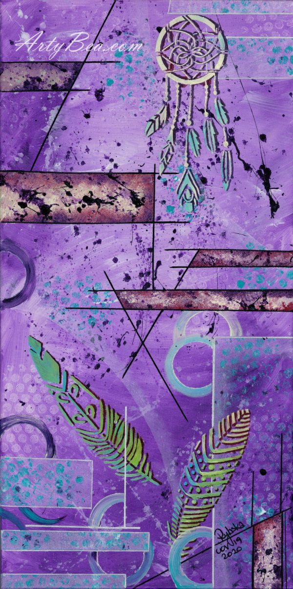 Purple Dream abstract acrylic paint